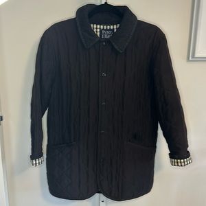 Peter Elliot Vintage Black Quilted Plaid Jacket Oversized, Size S/M
